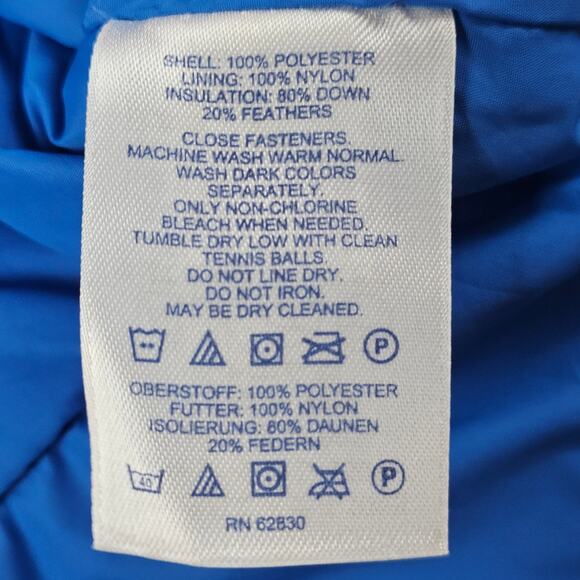 Lands End Puffer Vest Womens XL Blue White Plaid Down Lightweight Quilted - Picture 6 of 8